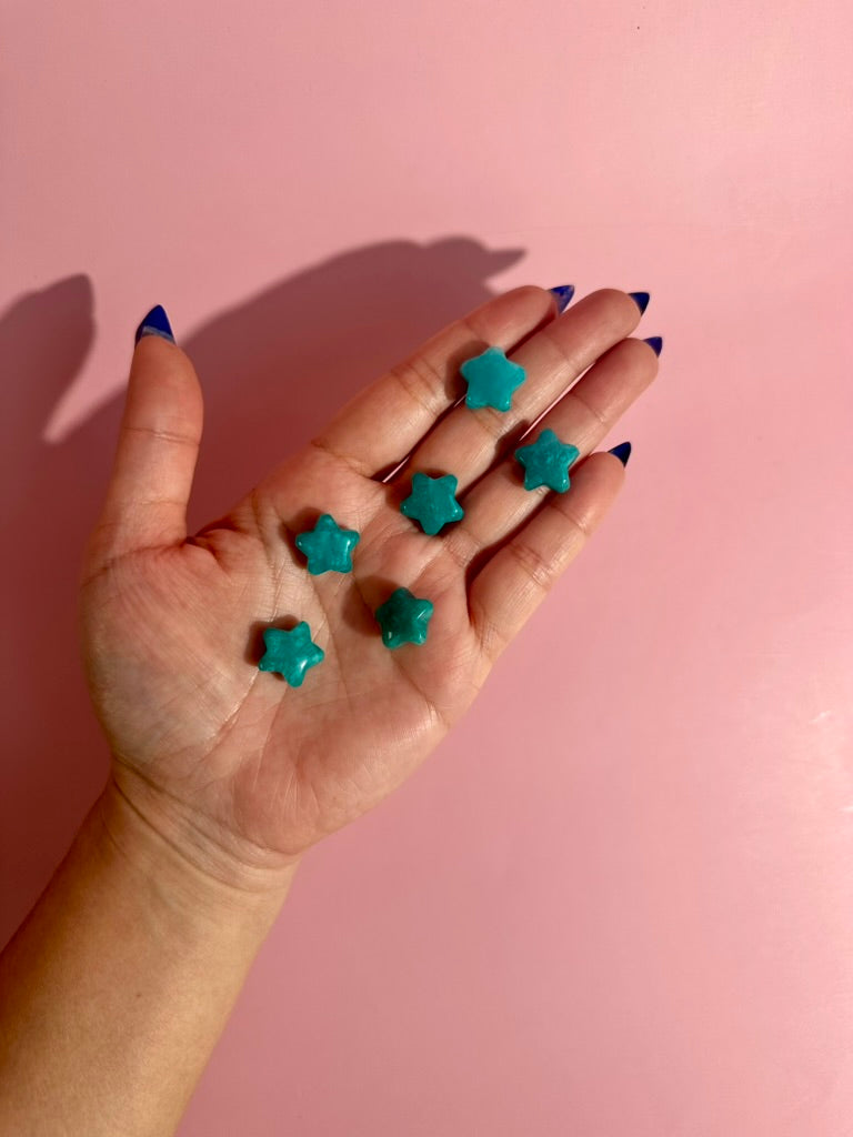 Mini Amazonite Star | Celestial Crystal Carving
