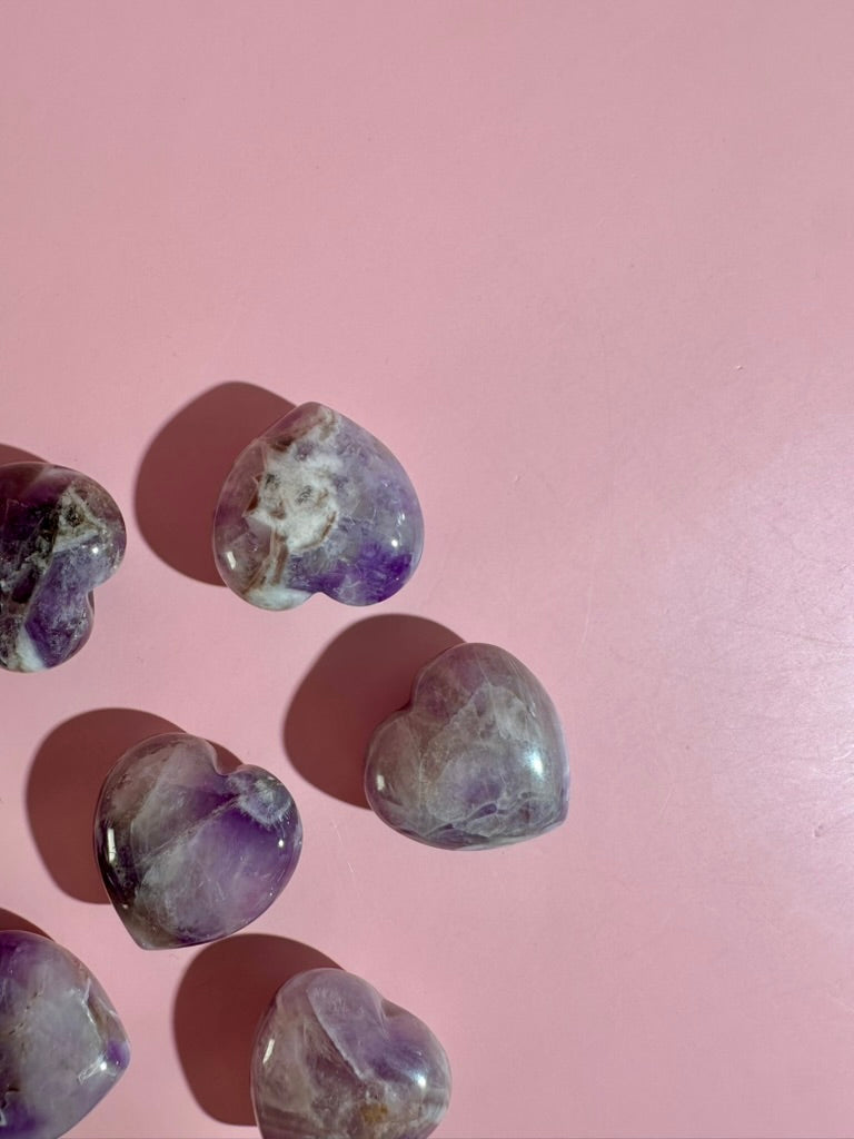 Small Dream Amethyst Heart | Chevron Amethyst Crystal