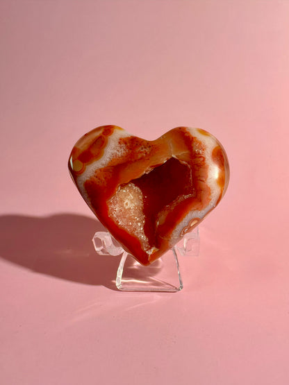 Small Carnelian Heart Option A | Courage, Confidence & Love Crystal