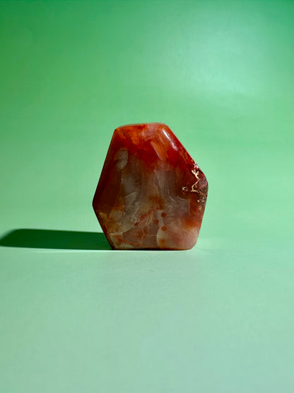 Carnelian Agate Geometric Freeform – Option B | Creativity, Passion & Positive Energy
