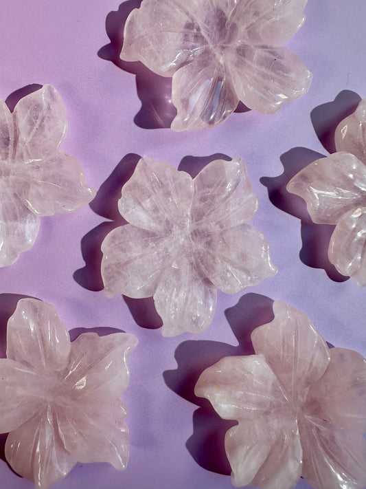 Rose Quartz Flower Sphere Holder