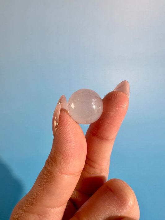 Mini Mozambique Rose Quartz Sphere