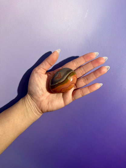 Polychrome Jasper Palm Stone – Option G