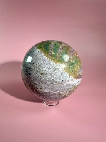 Sea Jasper Sphere Statement Piece