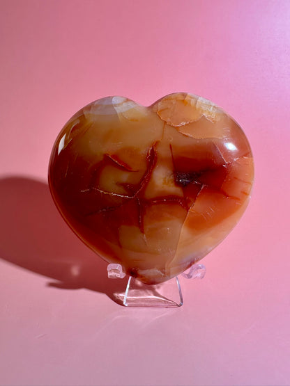 Carnelian Heart – Option F | Collector Crystal, Passion & Emotional Strength