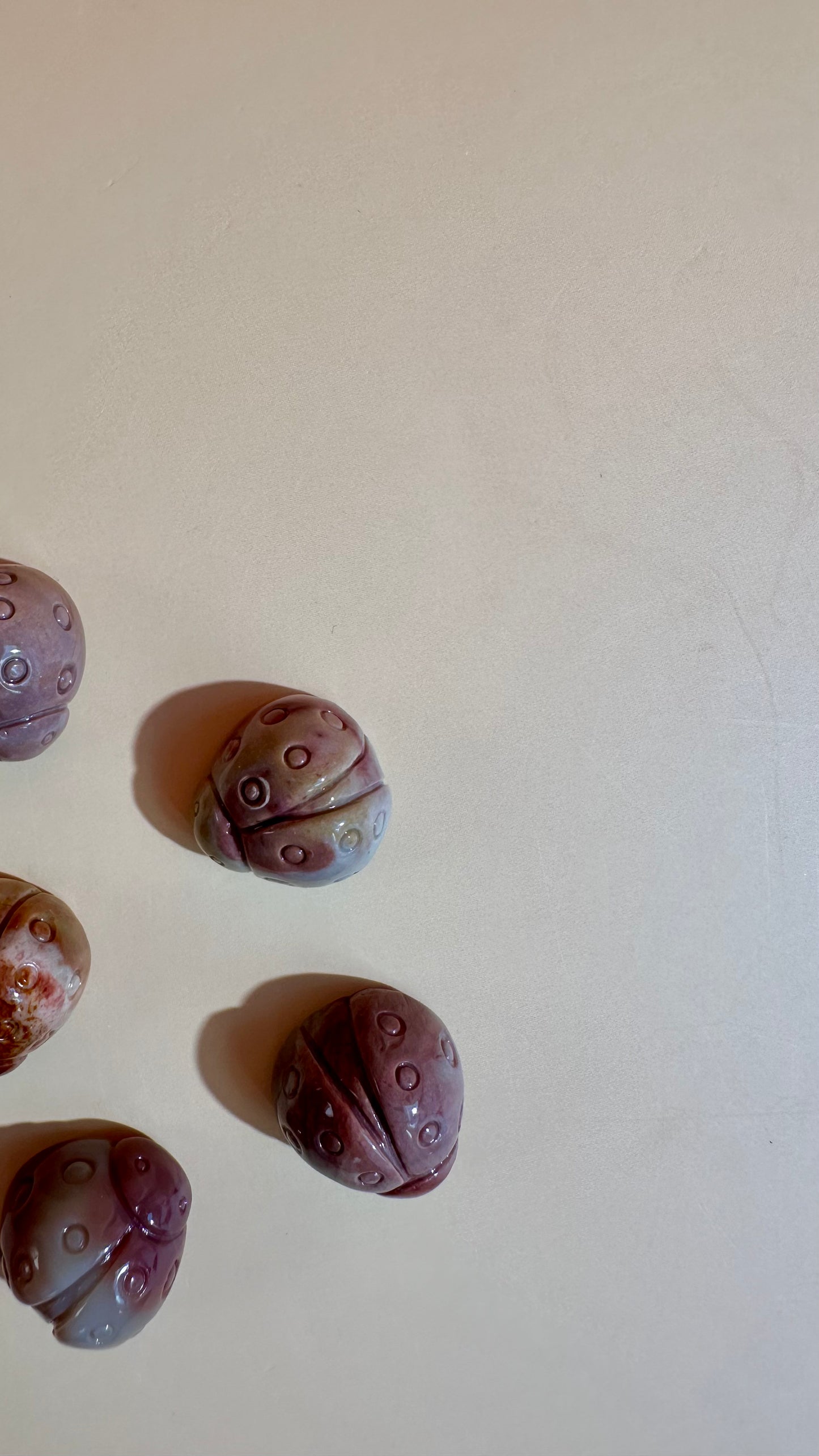 Mini Alashan Agate Ladybug | Cute Crystal Carving