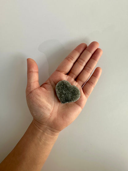 Small Druzy Amethyst Heart - F