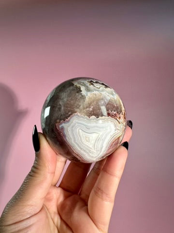 Red Crazy Lace Agate Sphere - B
