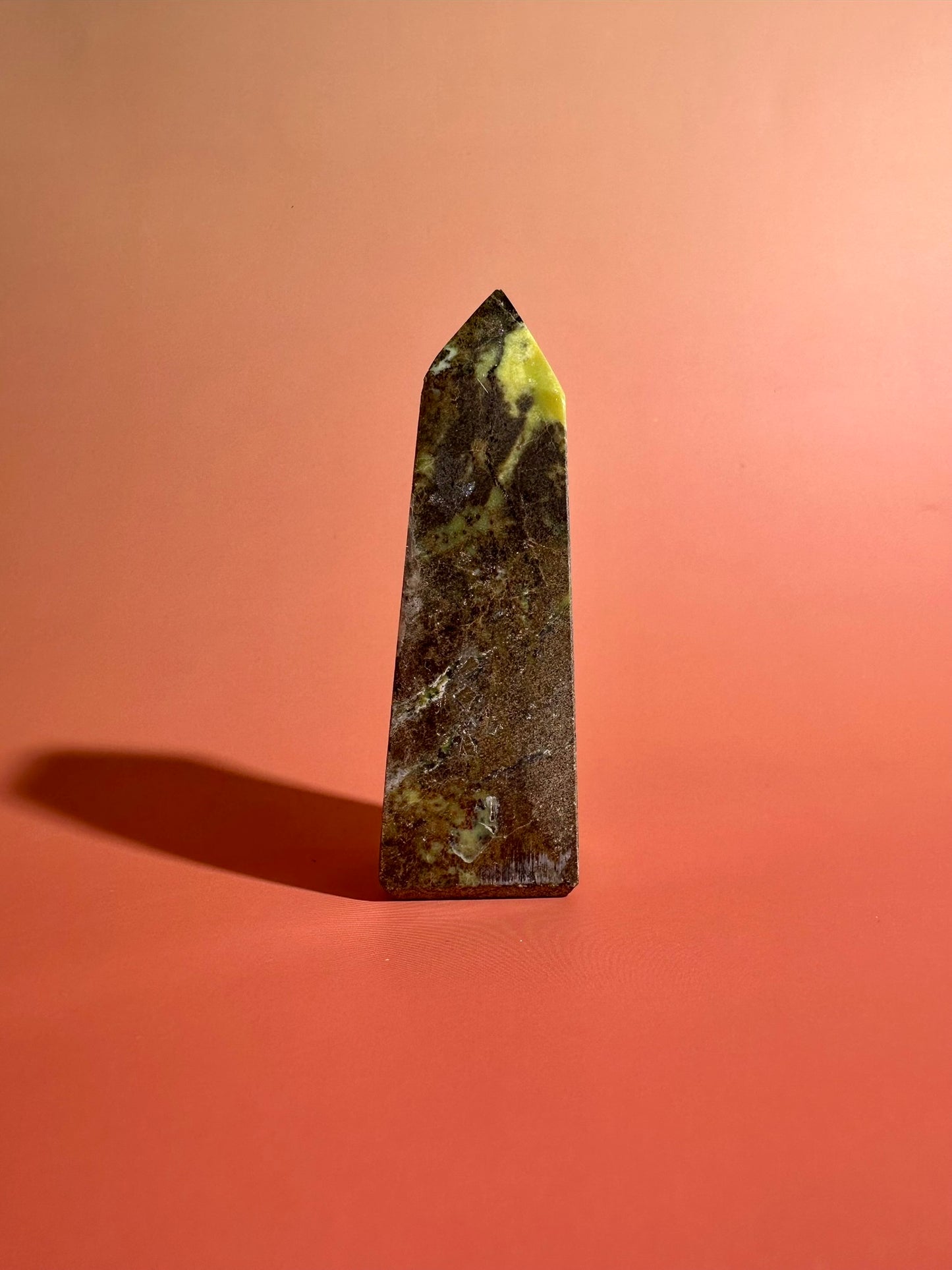 Serpentine with Pyrite Tower (Peru) Option C | Renewal, Confidence & Grounding Crystal
