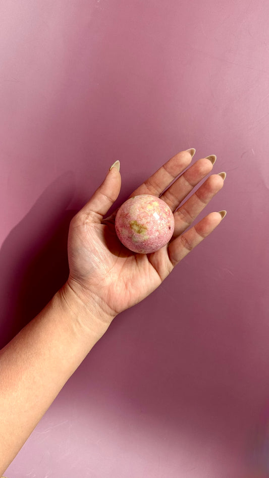 Thulite with Epidote Sphere – Option D