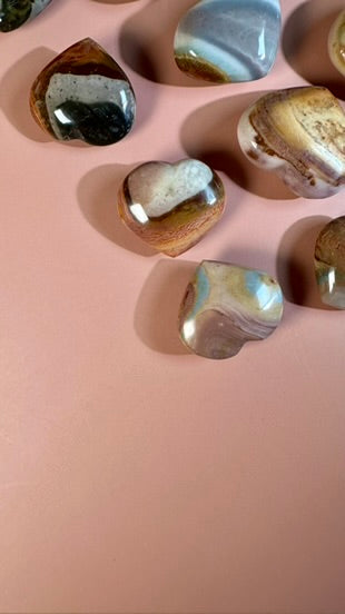 Small Polychrome Jasper Heart