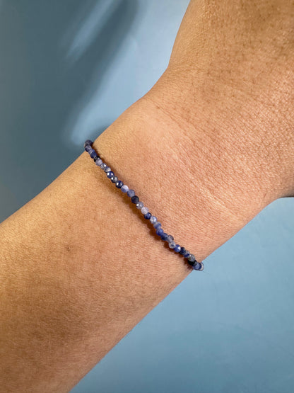 2mm Sodalite Adjustable Beaded Bracelet