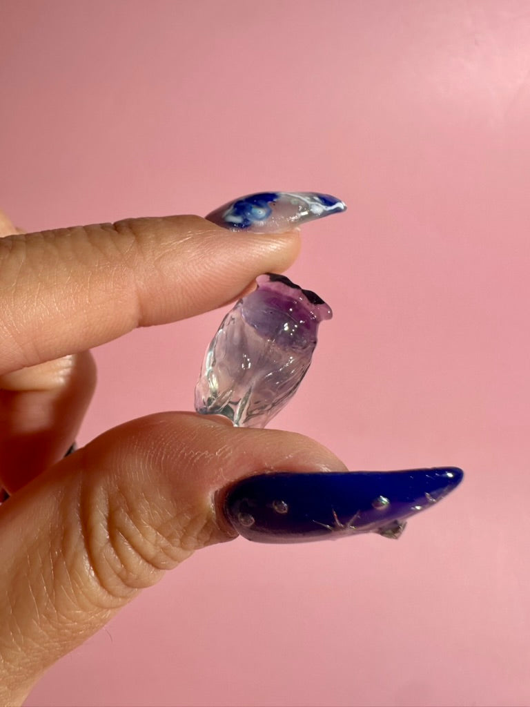 Mini Rainbow Fluorite Cicada | Insect Crystal Carving