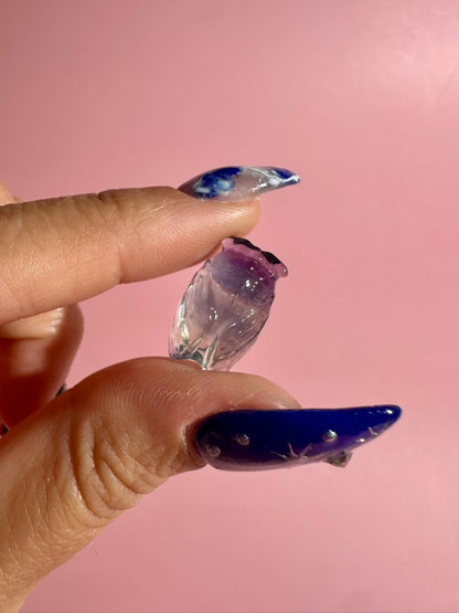 Mini Rainbow Fluorite Cicada | Insect Crystal Carving