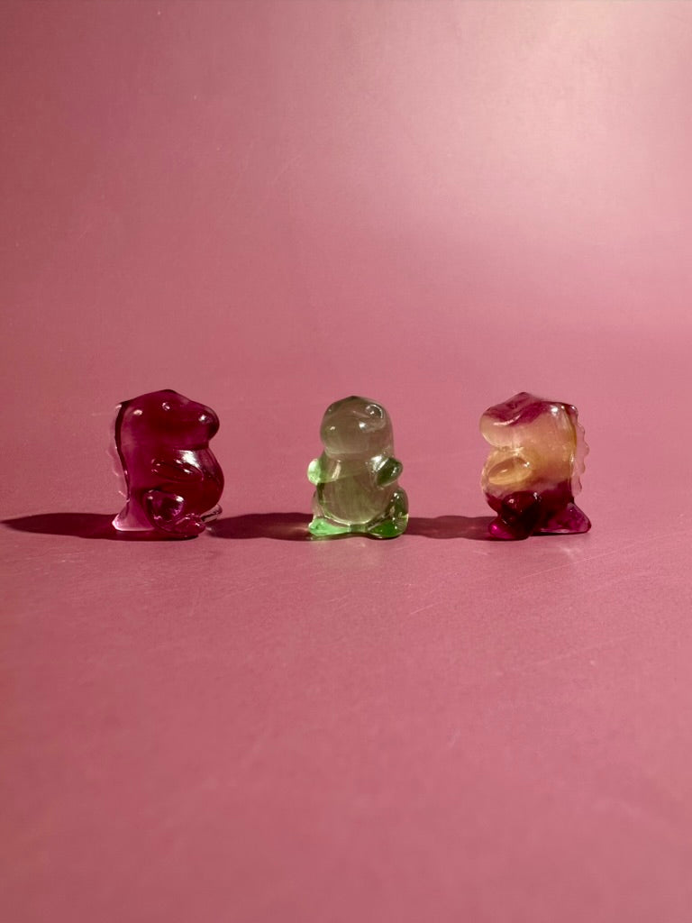 Mini Rainbow Fluorite Dinosaur | Crystal Carving