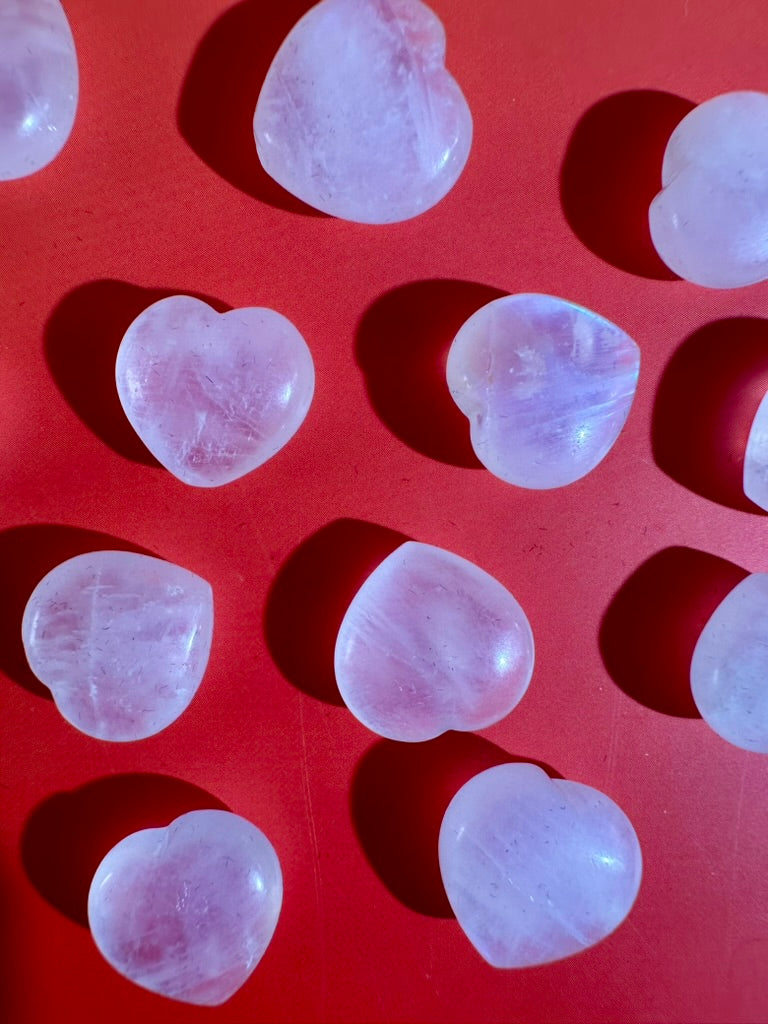 Small Moonstone Heart | Crystal Heart Carving