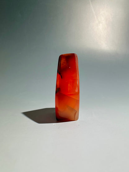 Carnelian Agate Geometric Freeform – Option A | Courage, Vitality & Confidence Energy