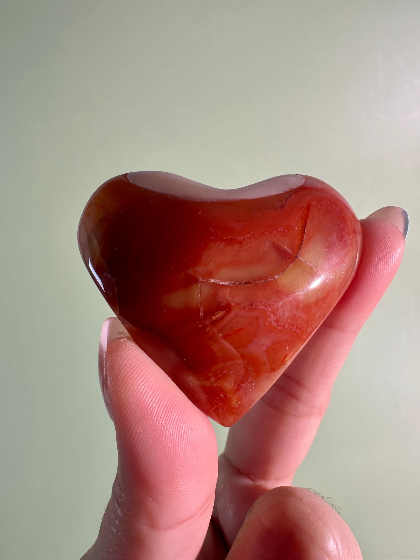 Small Carnelian Heart Option D | Confidence, Strength & Positive Energy Crystal