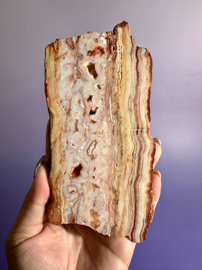 Pink Crazy Lace Agate Slab Option C | One-of-a-Kind Collector Crystal
