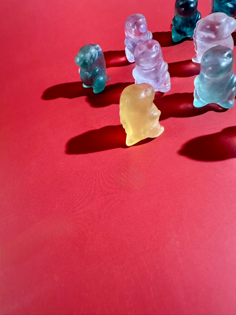Small Rainbow Fluorite Dinosaur | Crystal Carving