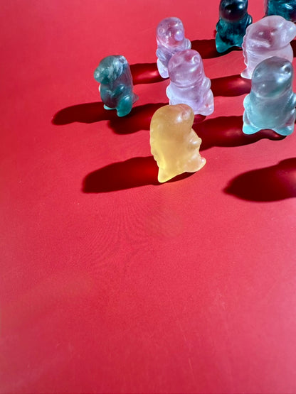 Small Rainbow Fluorite Dinosaur | Crystal Carving