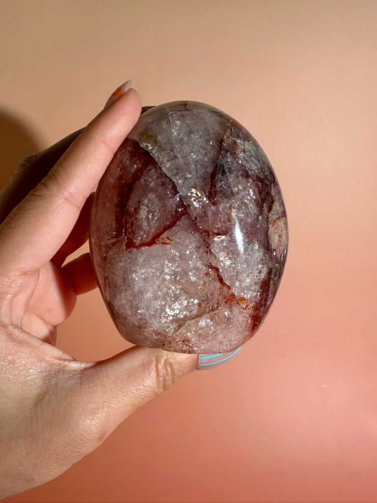 Fire Quartz Standing Freeform Option D | Premium Hematoid Quartz Crystal