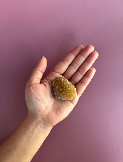 Small Druzy Amethyst Heart - C