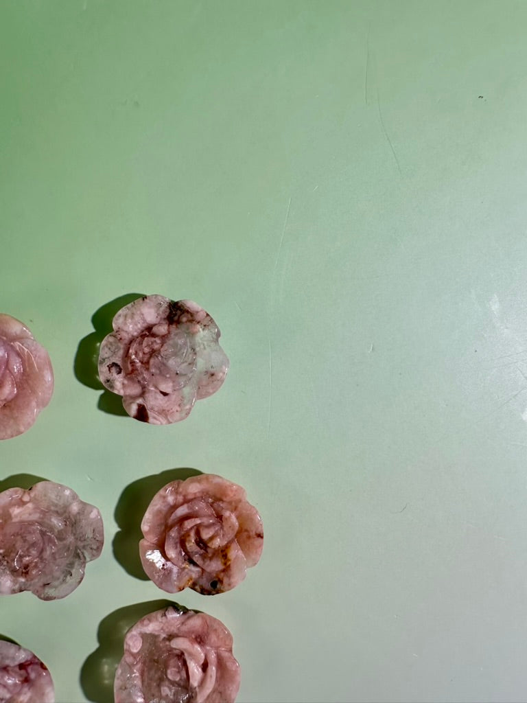 Small Flower Agate Flower | Floral Crystal Carving