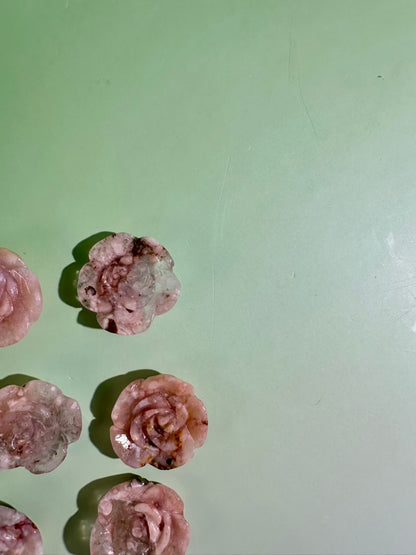 Small Flower Agate Flower | Floral Crystal Carving