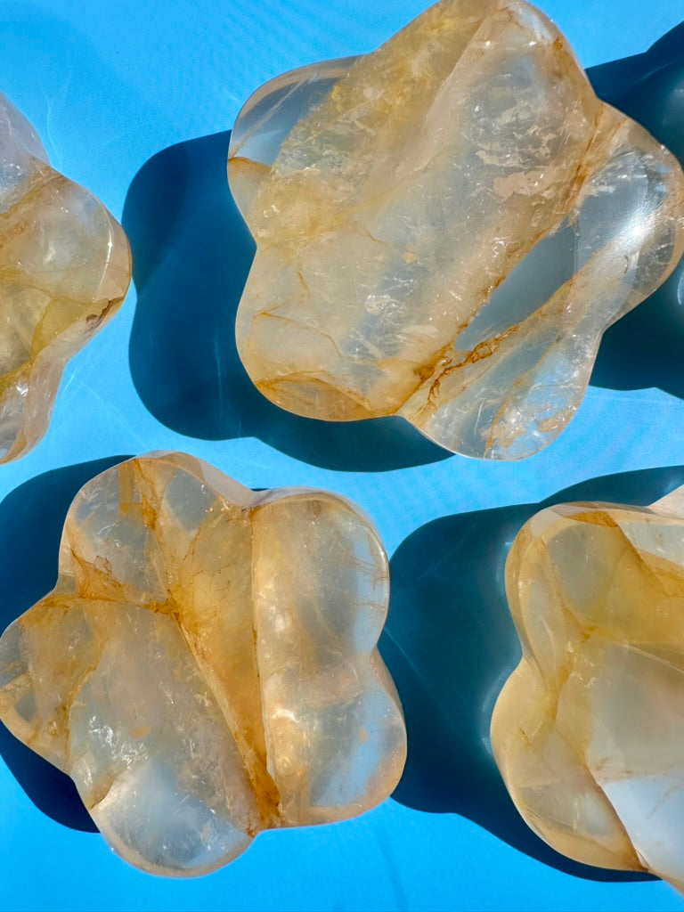Golden Healer Puffy Flower Carving | Intuitively Chosen Healing, Abundance & Positive Energy