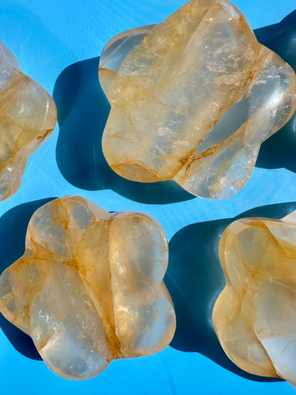 Golden Healer Puffy Flower Carving | Intuitively Chosen Healing, Abundance & Positive Energy