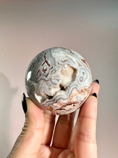 Red Crazy Lace Agate Sphere - A