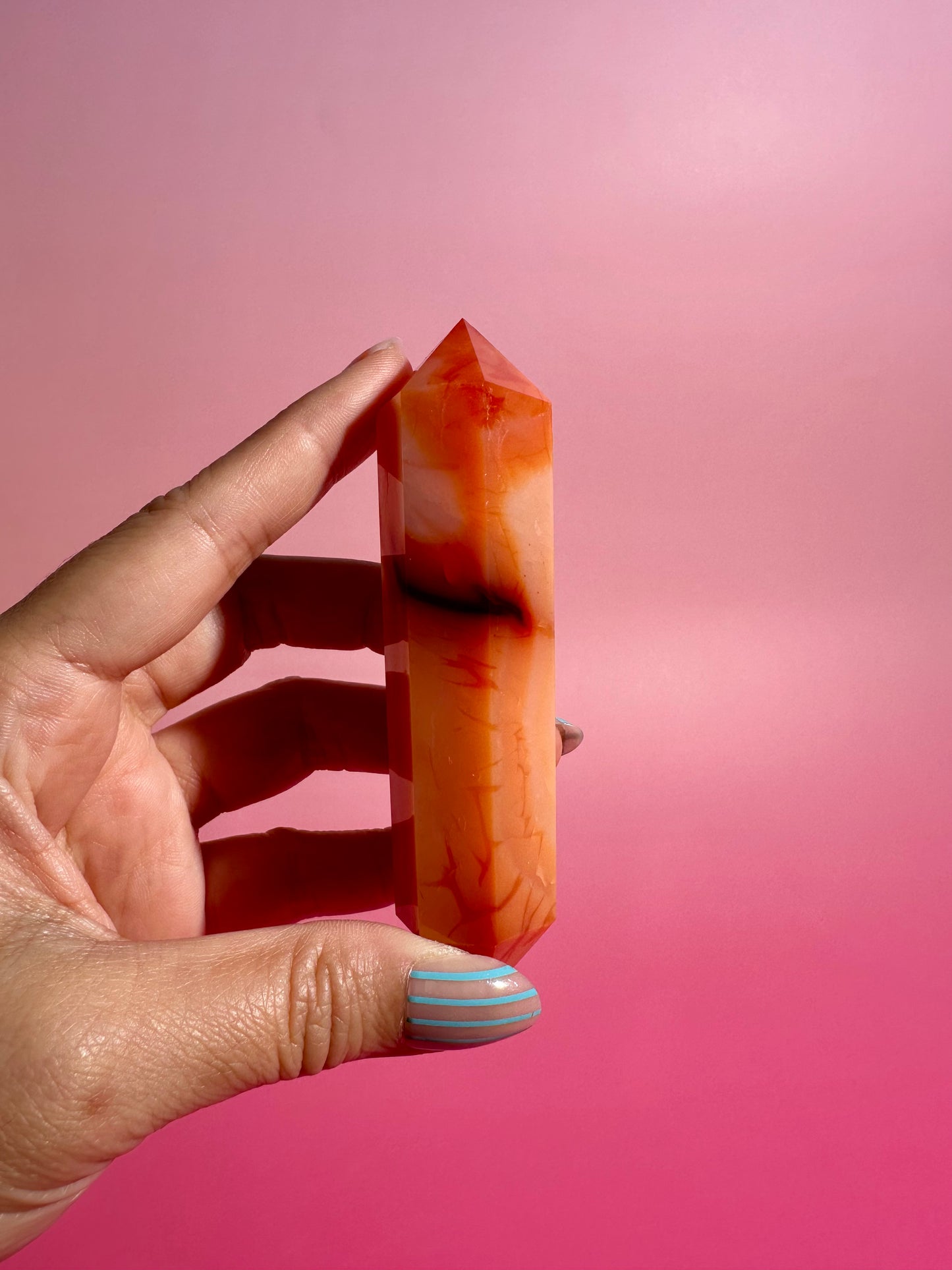 Carnelian Double Terminated Point – Option E | Vitality, Joy & Creative Energy