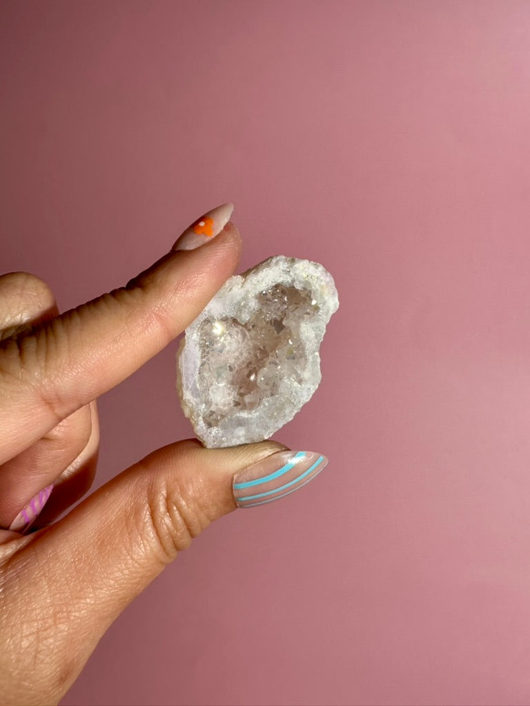 Intuitively Chosen Aura Quartz Geode | Rainbow Crystal Geode