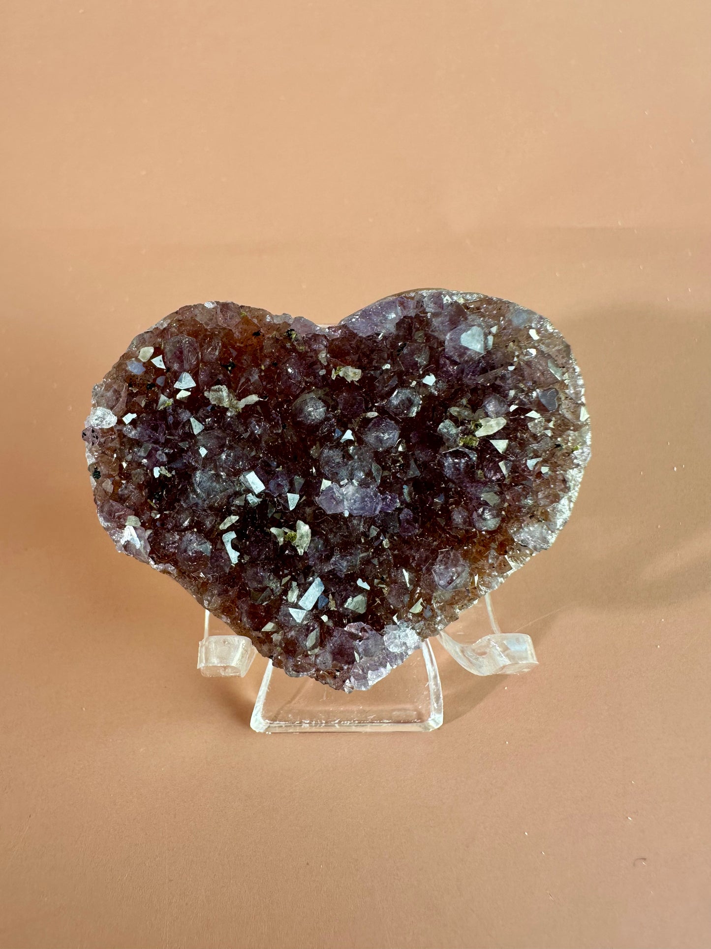 Small Druzy Amethyst Heart - H