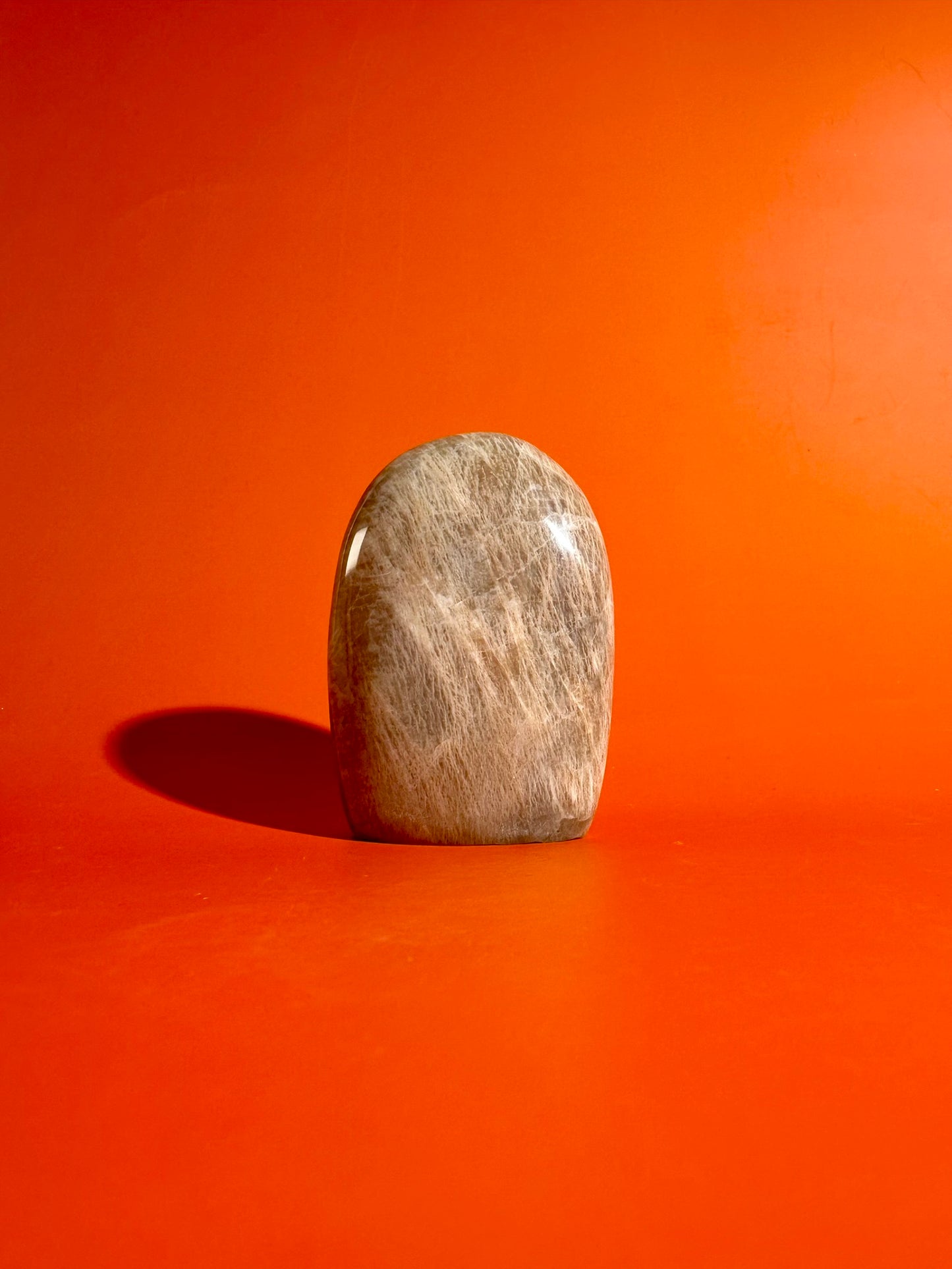 Peach Moonstone Standing Freeform – Option D | Self-Love, Intuition & Serene Energy Crystal