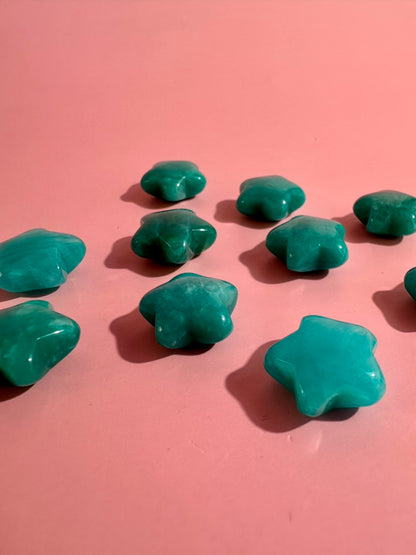 Mini Amazonite Star | Celestial Crystal Carving