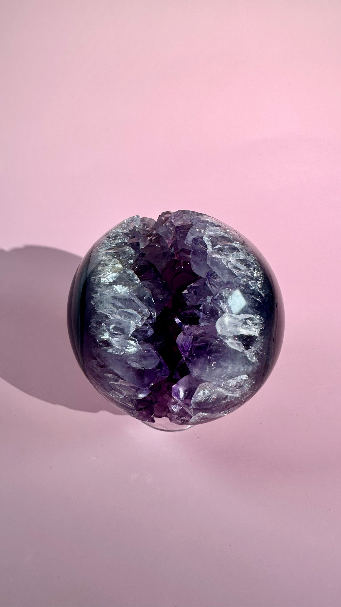 Amethyst Geode "Smile" Sphere - Option A