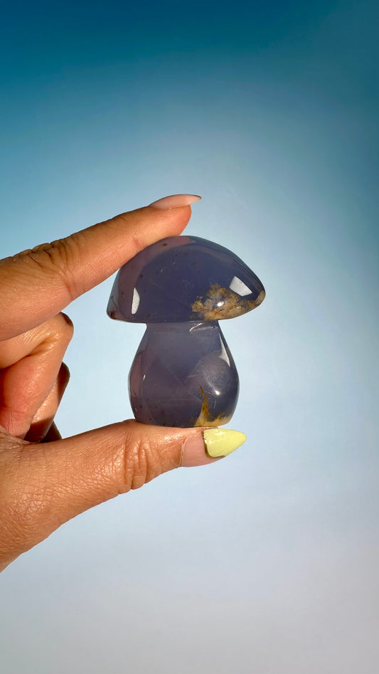 Blue Chalcedony Mushroom – Option B