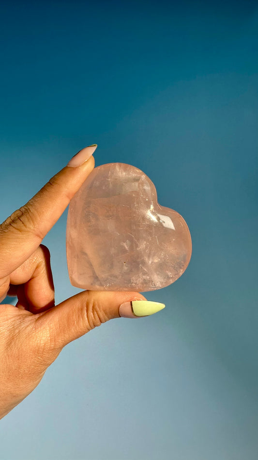 Rose Quartz Heart – Option B