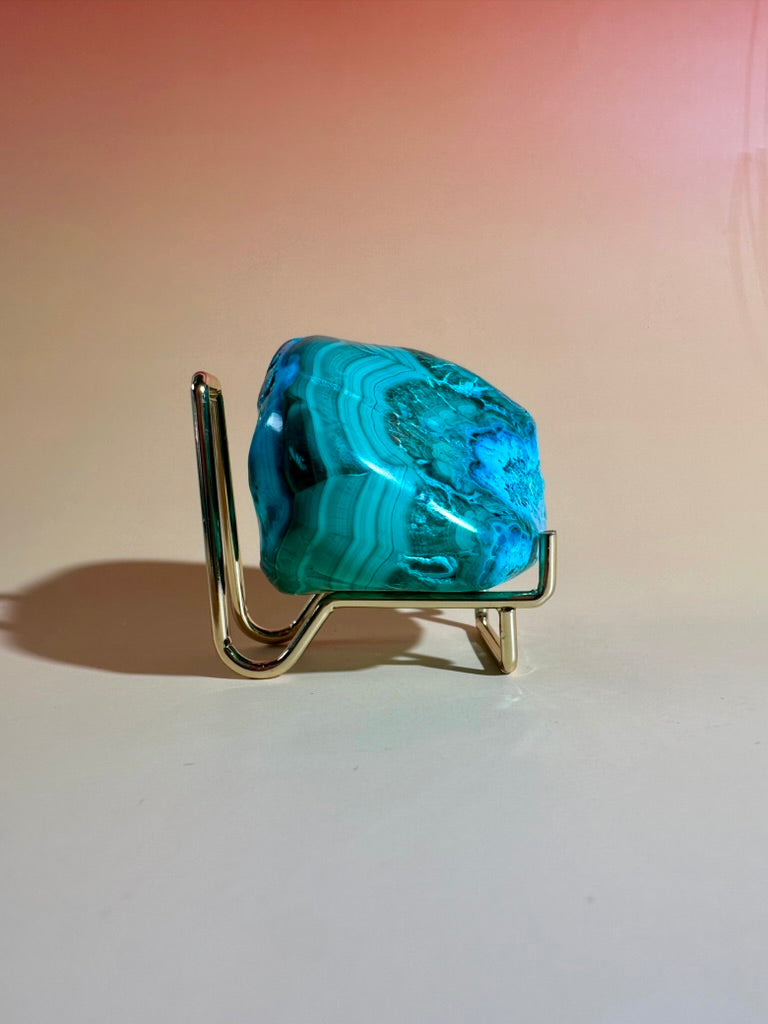 Malachite Chrysocolla Malacolla Polished Specimen Option C | Congo Stone