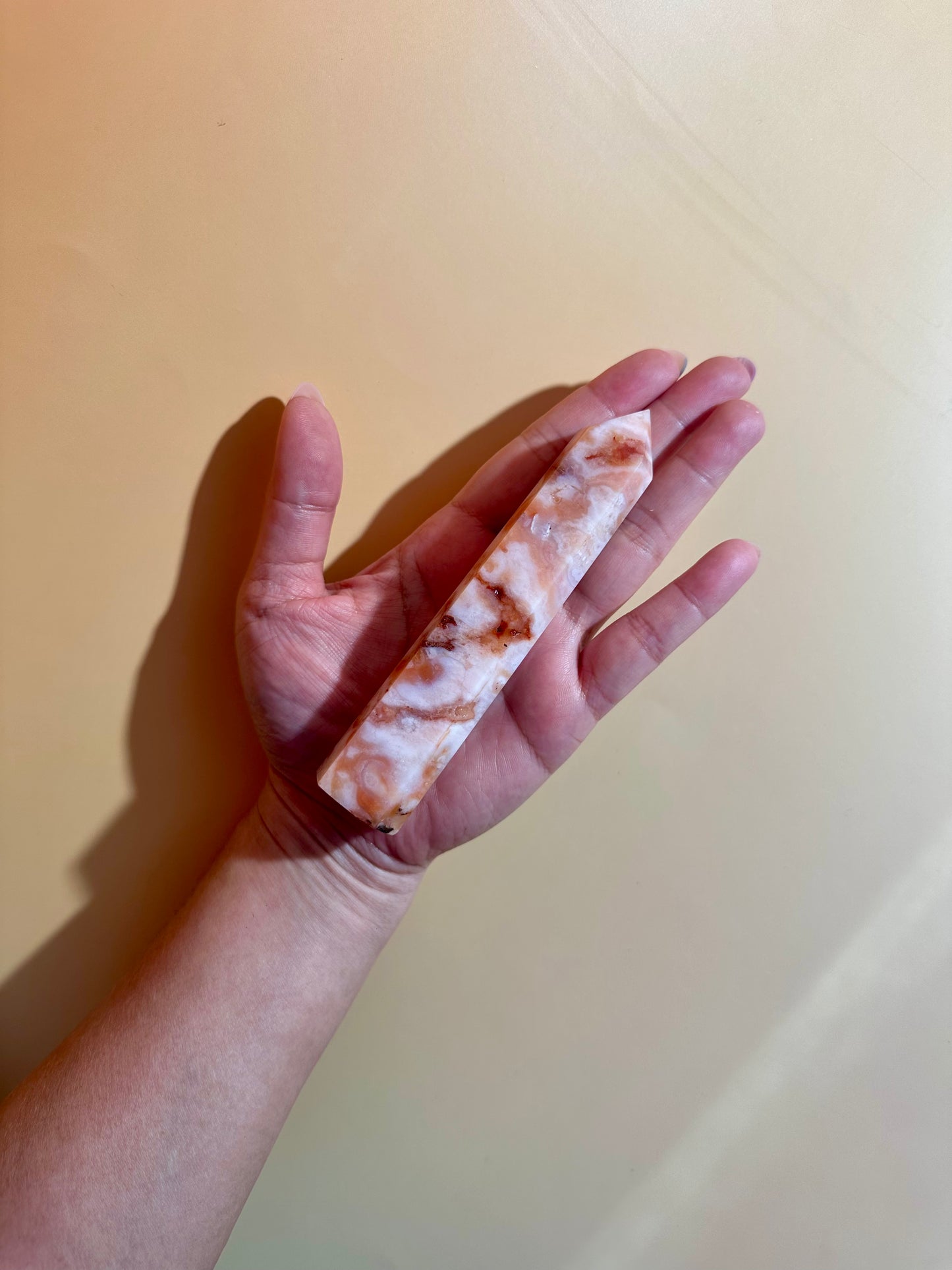 Carnelian Flower Agate Tower Option I | Courage, Creativity & New Beginnings Crystal