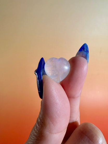 Small Moonstone Heart | Crystal Heart Carving