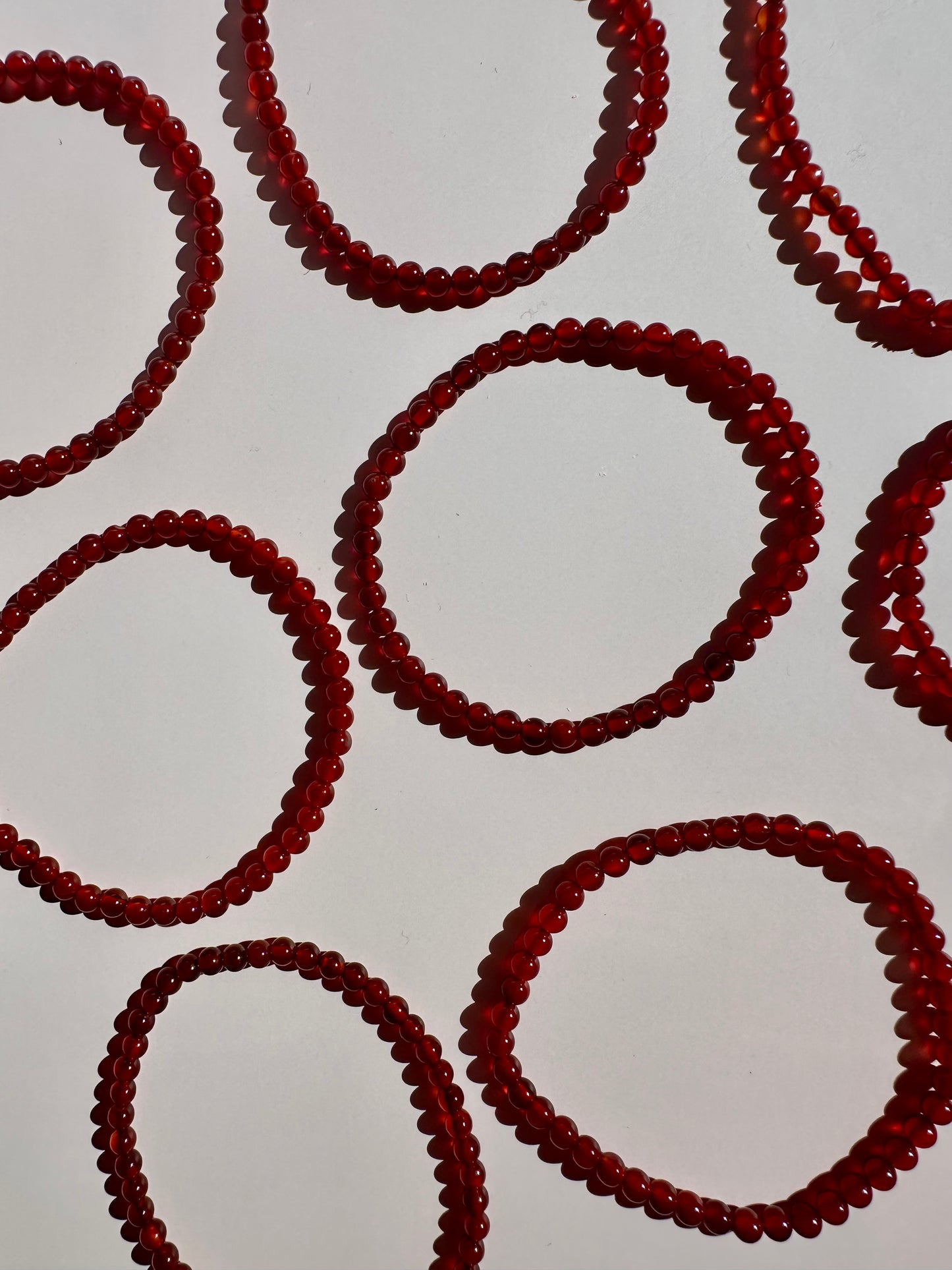 4 mm Red Onyx Beaded Bracelet