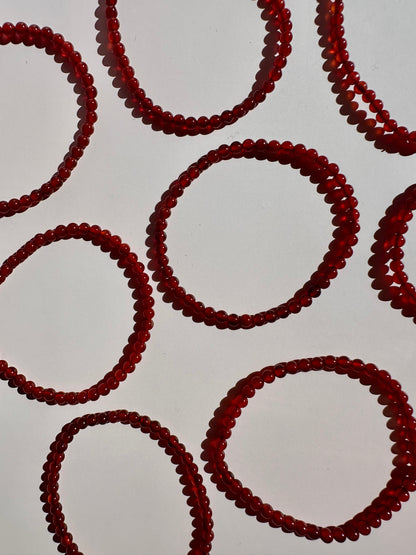 4 mm Red Onyx Beaded Bracelet