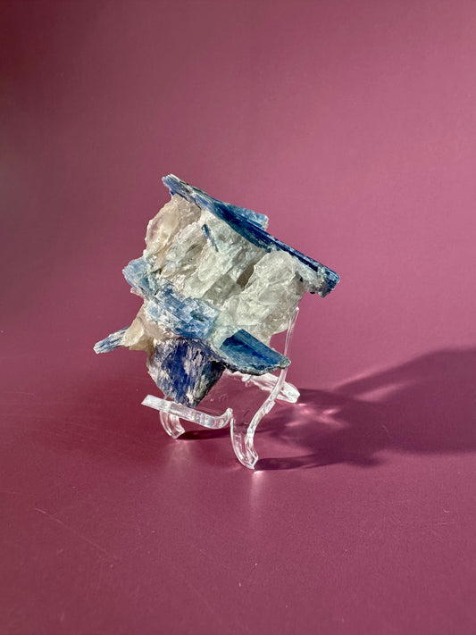 Kyanite in Quartz Cluster - C