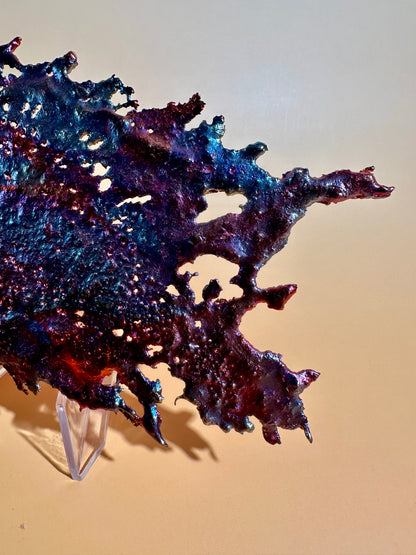 Heat Treated Iridescent Rainbow Copper Splash | One of a Kind Colorful Collector Specimen