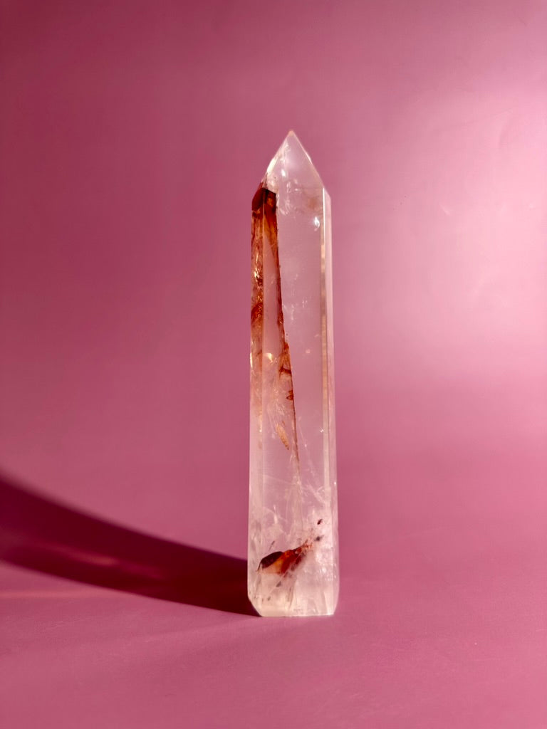 Perfectly Imperfect Fire Quartz Tower – Option D Misfit | Empowerment Crystal
