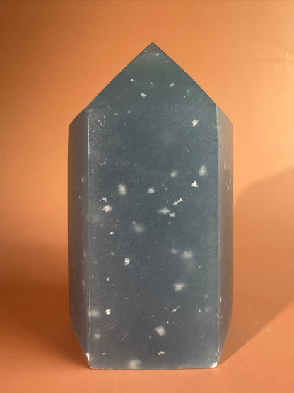 Large Peruvian Snowflake Angelite Tower - D