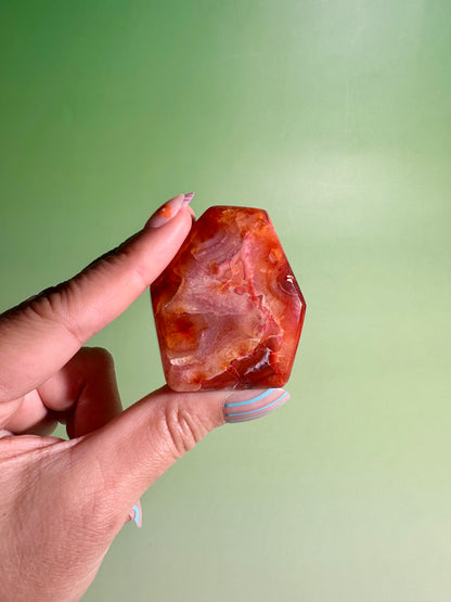 Carnelian Agate Geometric Freeform – Option B | Creativity, Passion & Positive Energy
